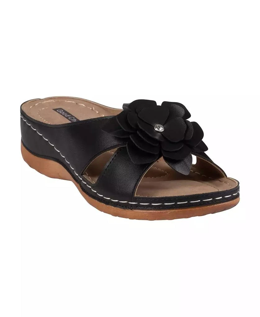 GC Shoes Women's Joy Flower Rosette Comfort Sandals 1