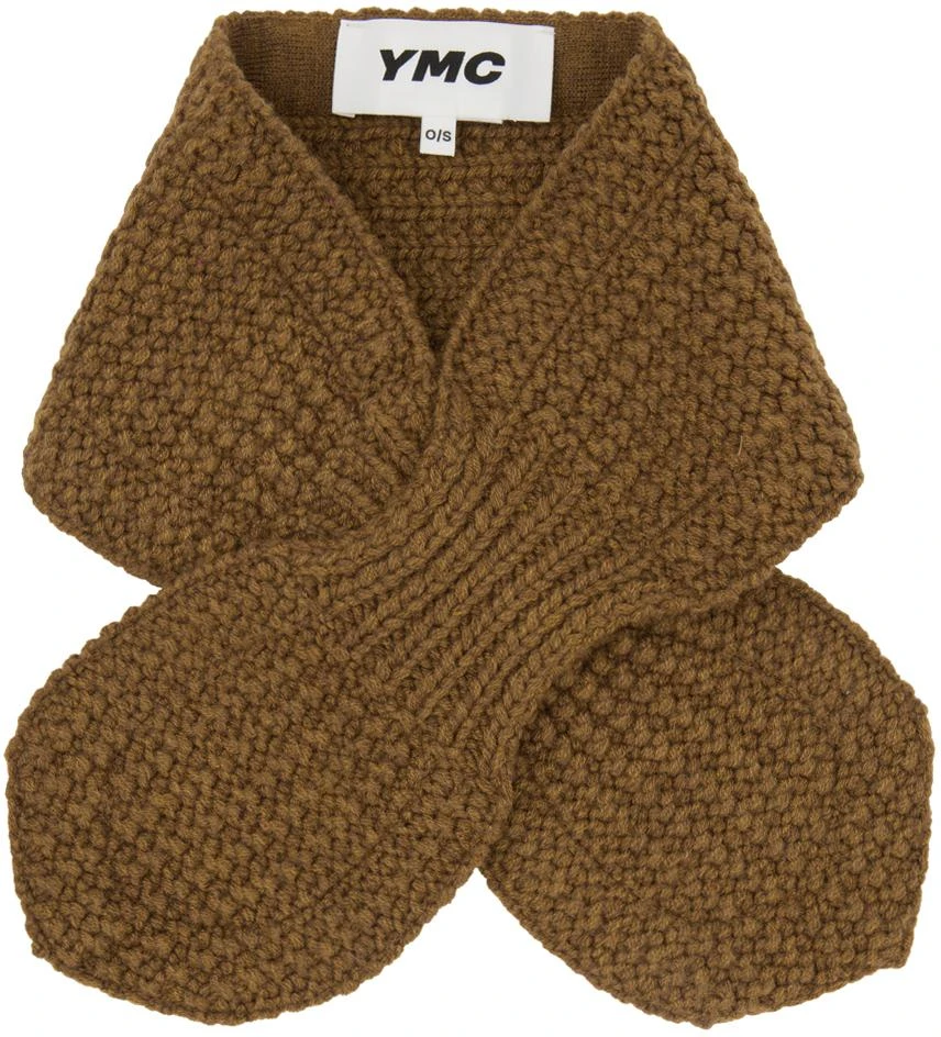 YMC YOU MUST CREATE Brown Slot Scarf 1