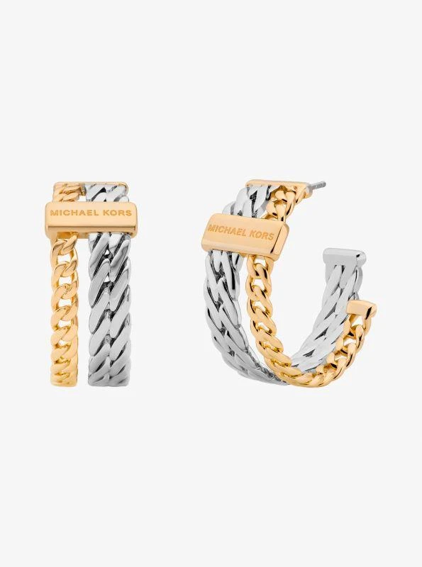 Michael Kors Double Layered Hoop Earrings 1