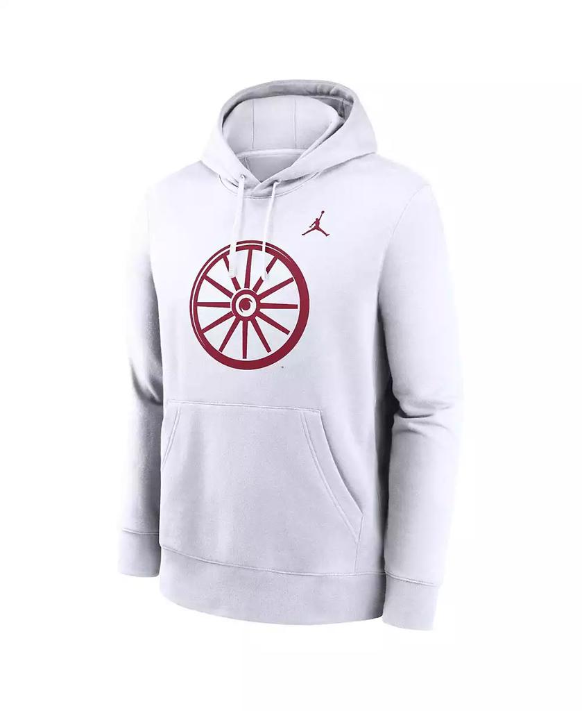 Jordan Men's White Oklahoma Sooners Primetime Alternate Logo Club Fleece Pullover Hoodie