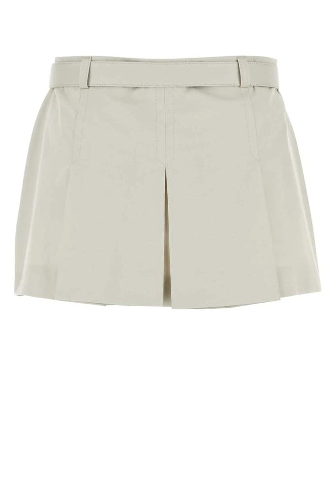 Miu Miu Miu Miu Low-Rise Logo-Buckle Pleated Mini Skirt 2