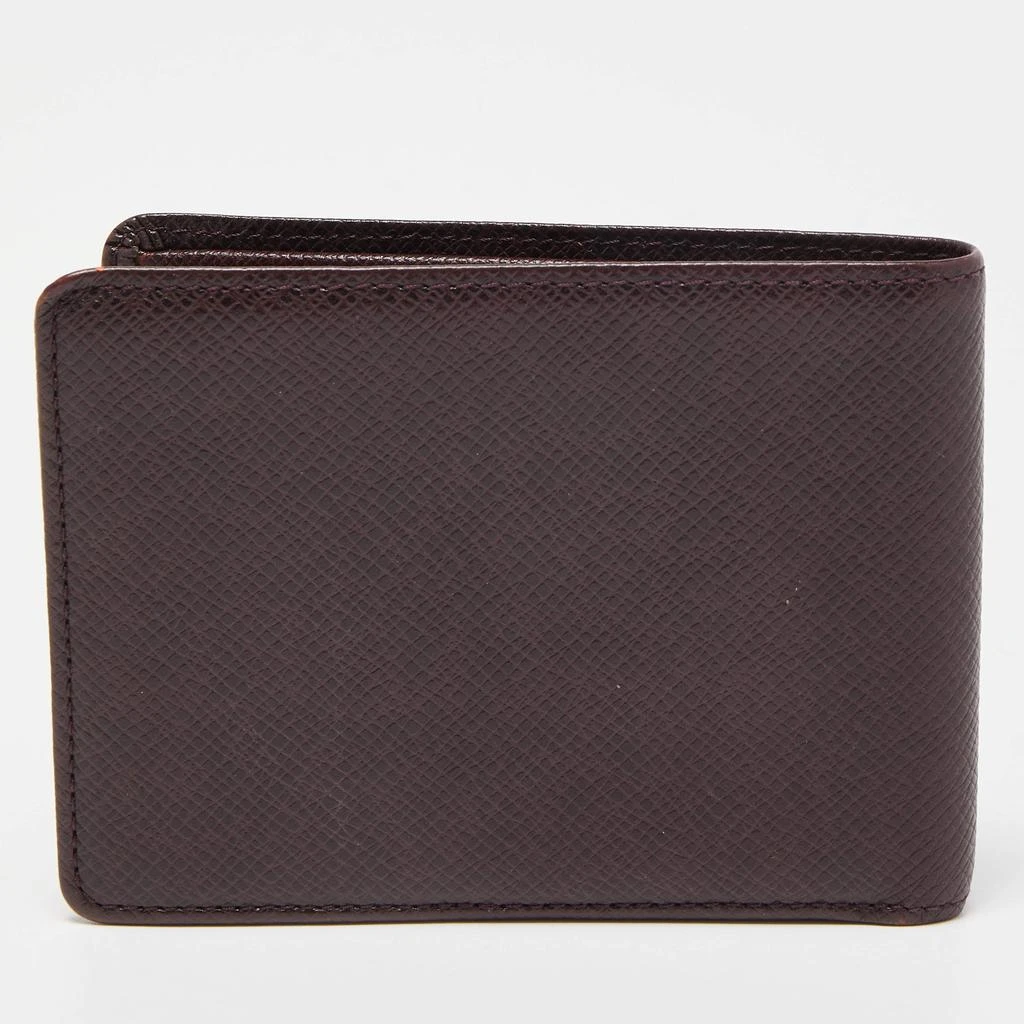 Louis Vuitton Louis Vuitton Burgundy Taiga Leather Bifold Wallet 6