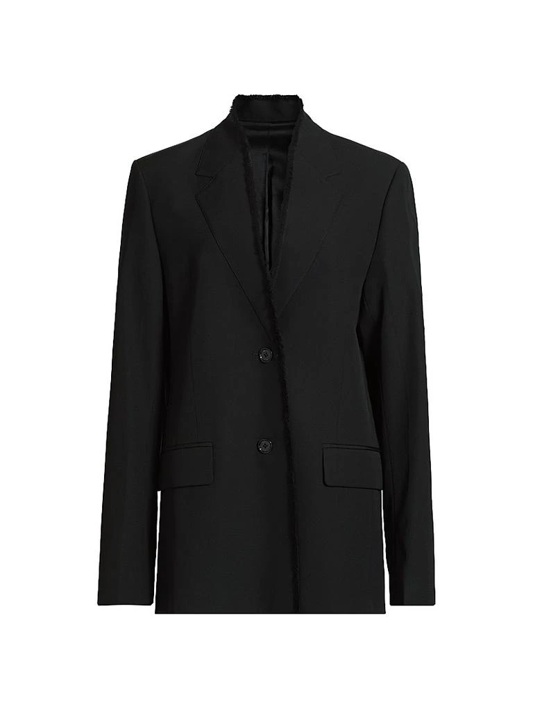 Totême Raw Lapel Wool Single-Breasted Jacket 1