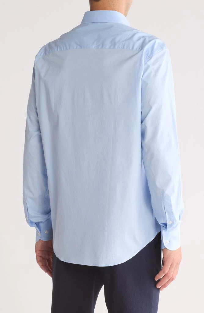 Armani Collezioni Solid Stretch Cotton Twill Dress Shirt 2