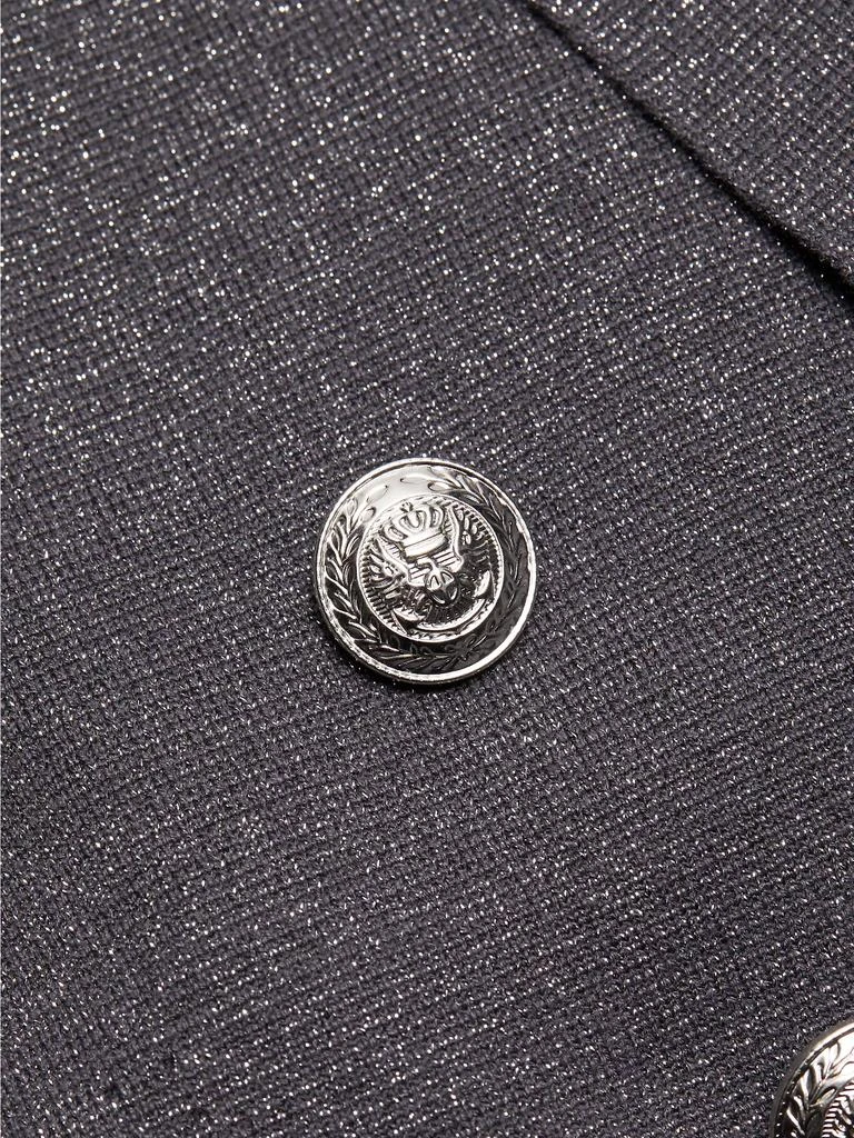 L'Agence Kenzie Metallic Knit Blazer 7