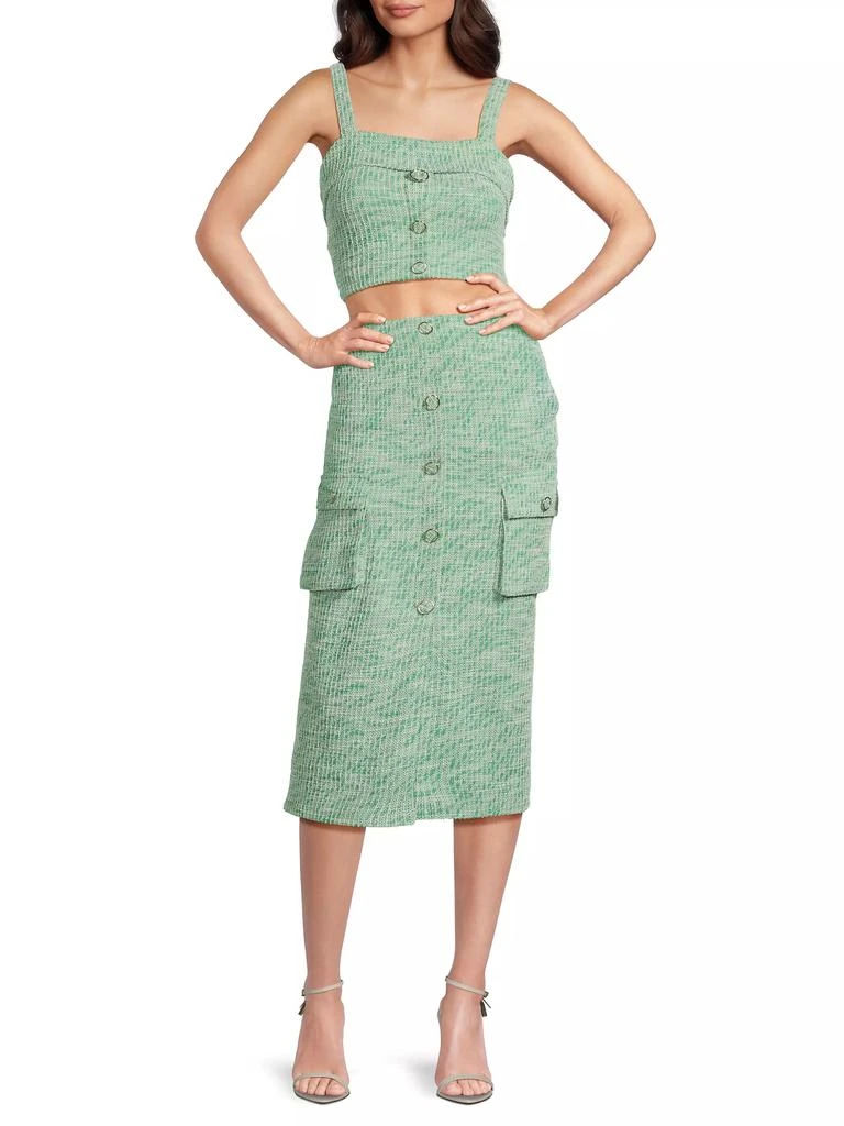 Black Halo Roland 2-Piece Boucle-Knit Top & Skirt Set 2