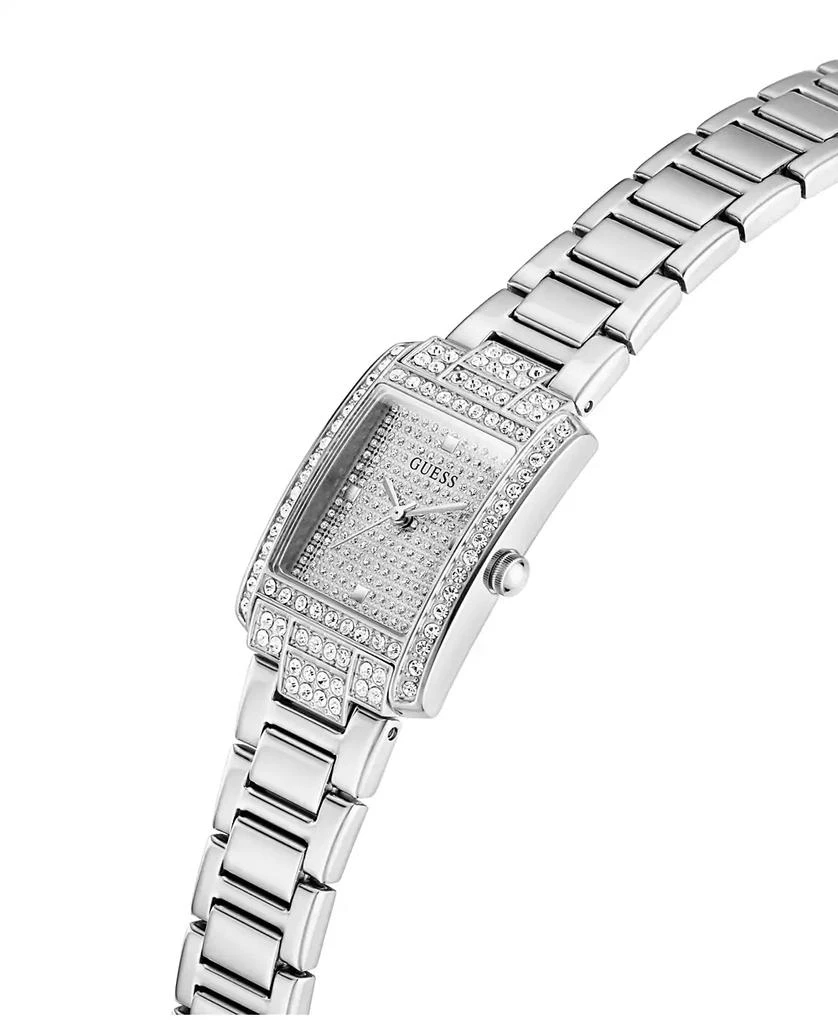 GUESS Women's Silver-Tone Glitz Analog Watch, 23mm 4