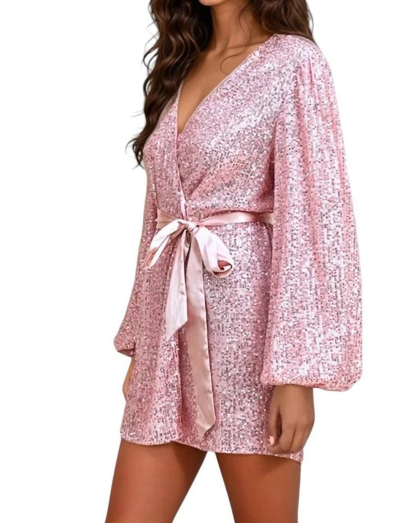 mable pink dress MABLE Asymetrical Tiered Ruffled Maxi Dress in Pink June Adel