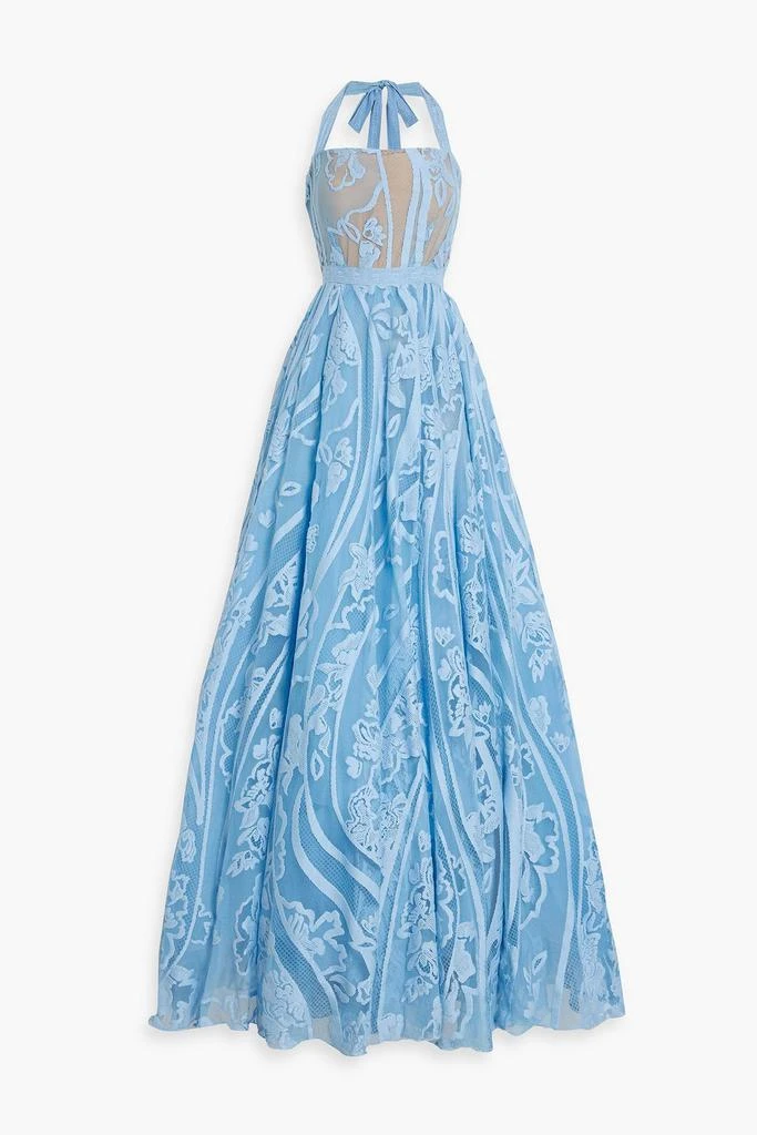 Zuhair Murad Embroidered tulle halterneck gown 1