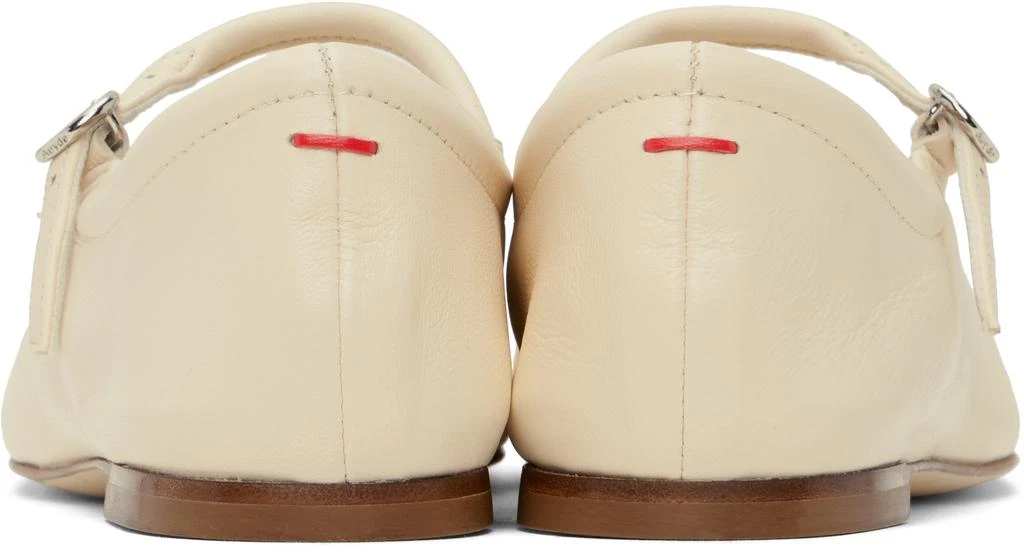 AEYDE Off-White Uma Leather Mary-Jane Ballerina Flats 2