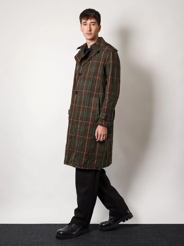 Burberry Cotton trench with check motif 2