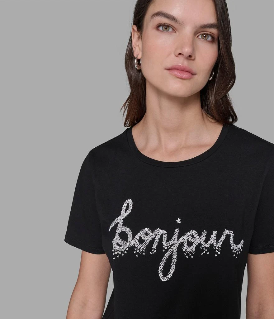 Karl Lagerfeld Paris BONJOUR EMBELLISHED TEE 5