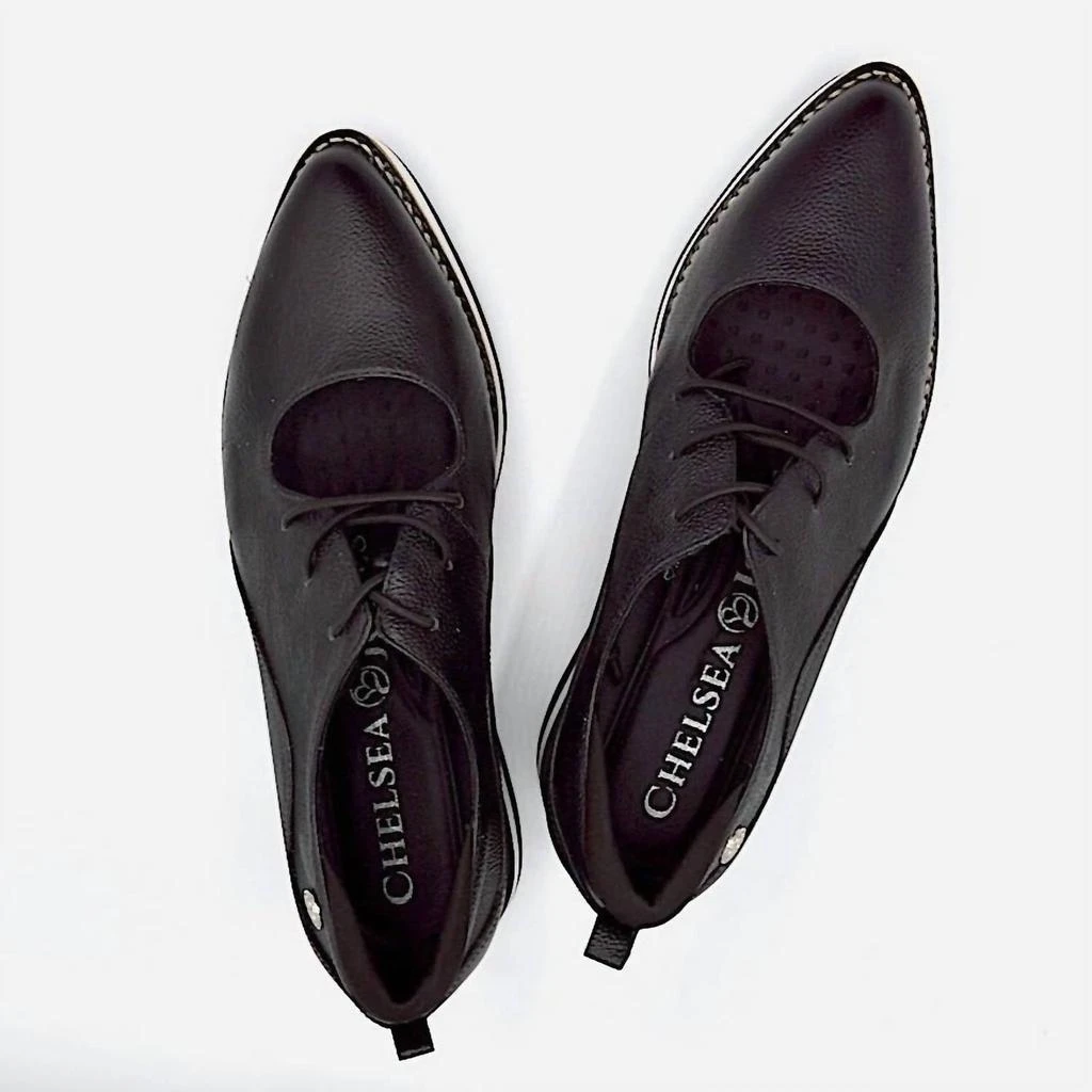 Chelsea Jones Women's Tempo Oxford Shoes In Black/shine Leather 2