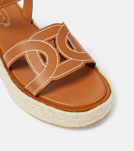 Tod's Kate leather espadrille wedges 6