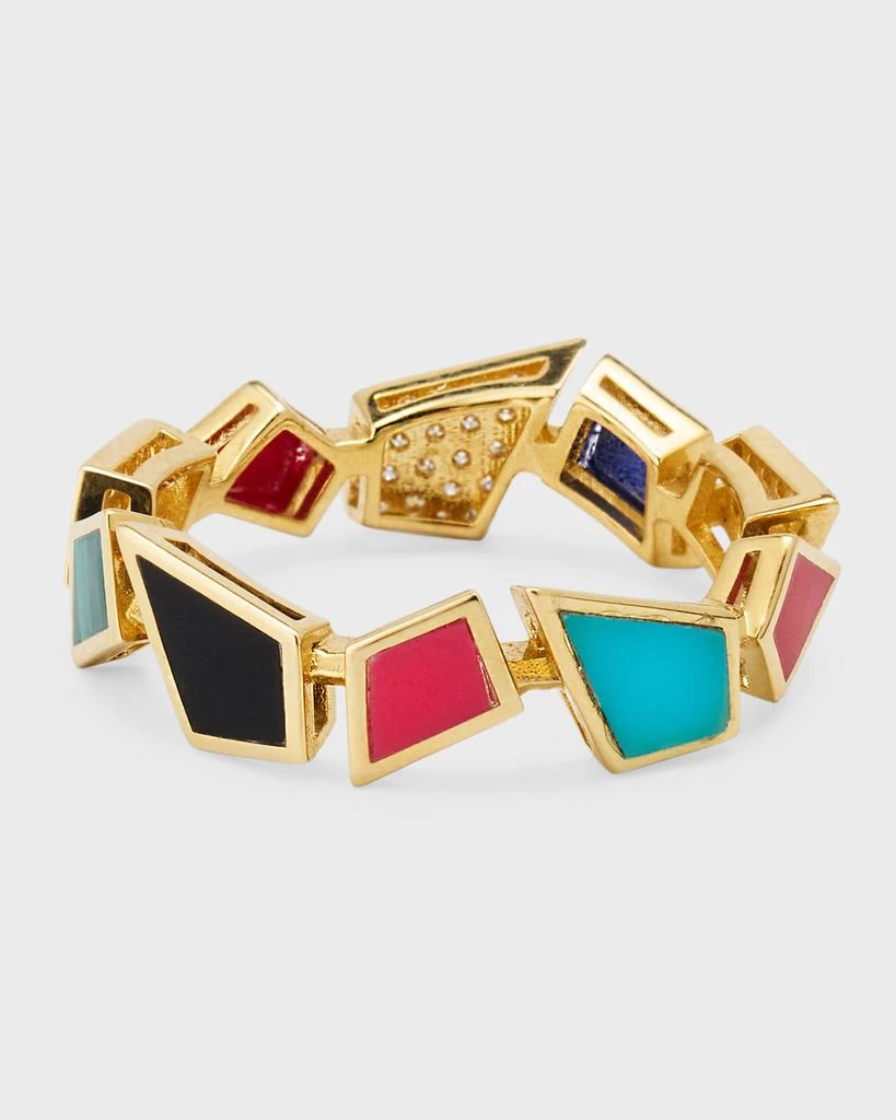 L'ATELIER NAWBAR 18K Yellow Gold Fragments Diamond And Coral Ring 4