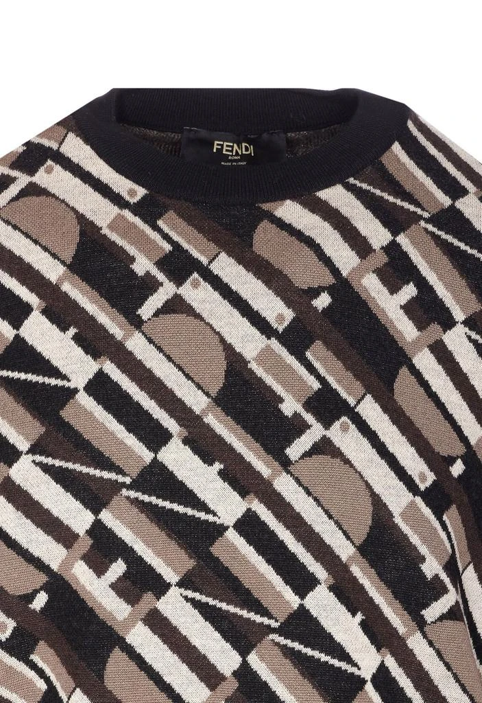 Fendi Fendi Logo Jacquard Crewneck Jumper 3