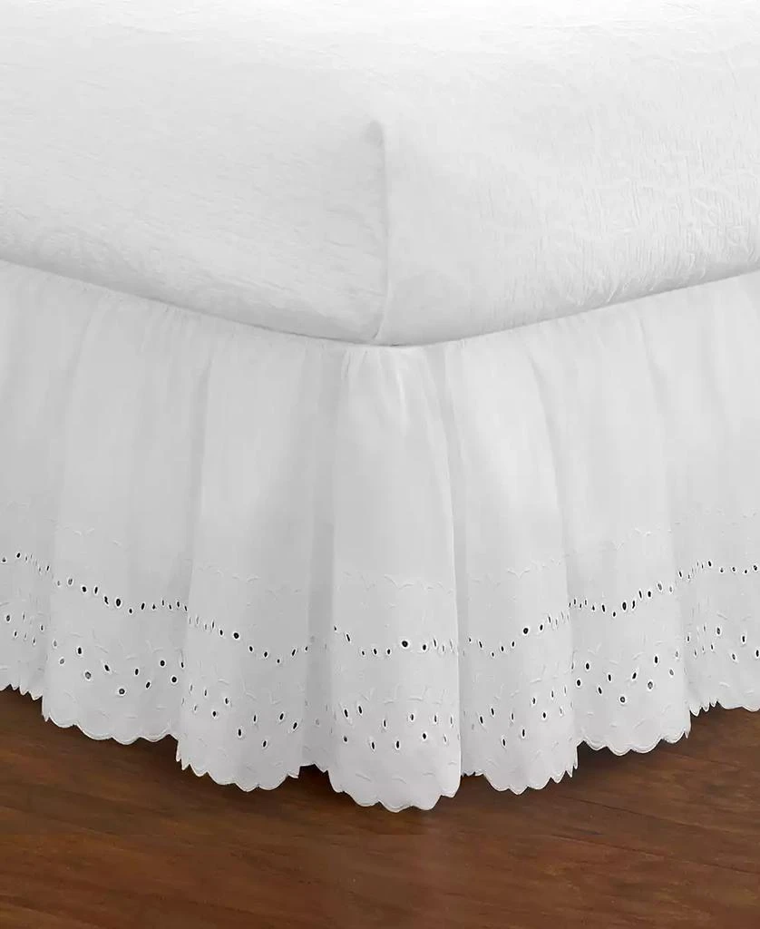 Fresh Ideas Ruffled Eyelet 18" Drop Bed Skirt, Queen 2