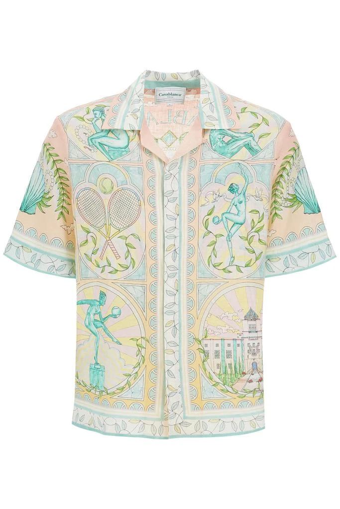 Casablanca short-sleeved linen shirt for men 1