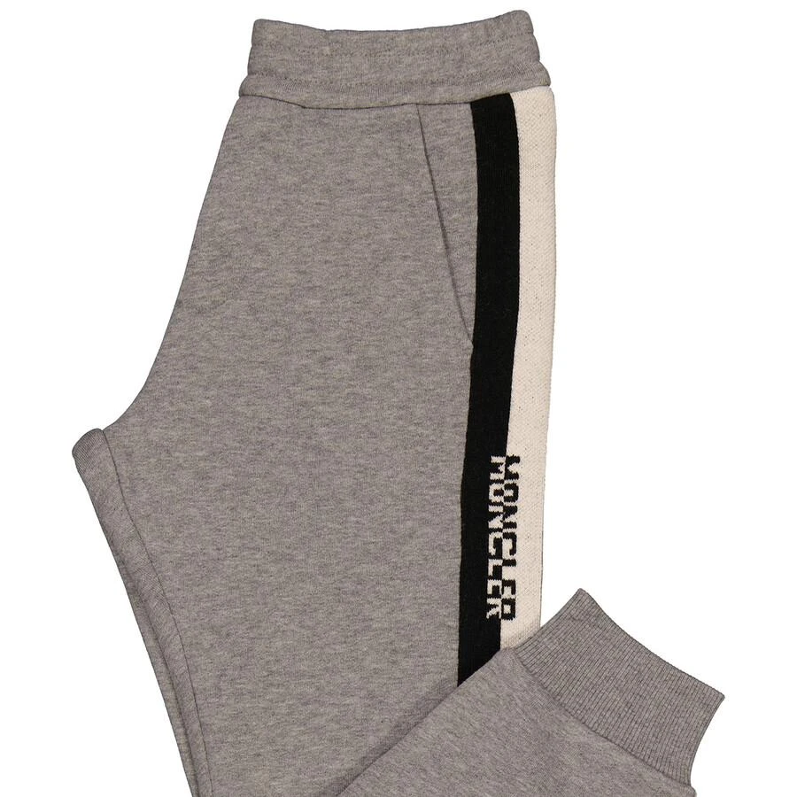 Moncler Boys Light Grey Logo Stripe Cotton Joggers 3