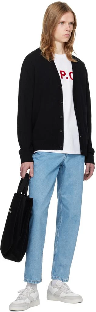 A.P.C. White & Gray Plain Sneakers 5