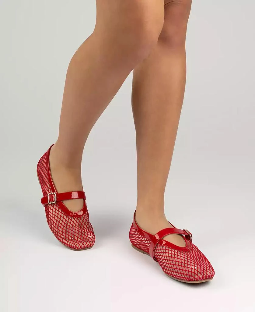Journee Collection Women's Casha Mesh Mary Jane Flats 6