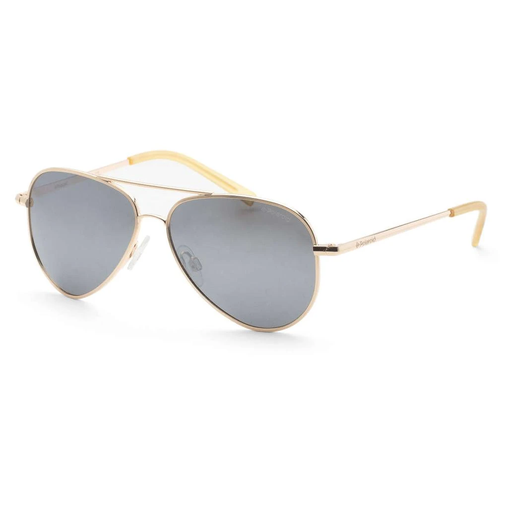 Polaroid Polaroid Unisex Gold Aviator Polarized Sunglasses 1