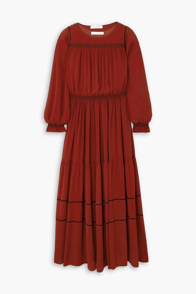 See by Chloé Embroidered georgette maxi dress