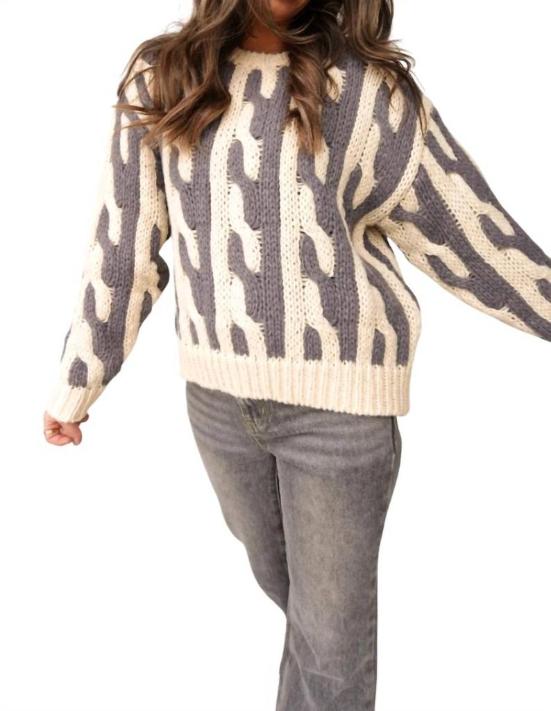 En Creme En Creme - Abstract Chunky Knit Sweater