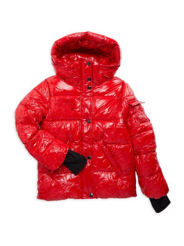 SAM. Little Girl’s High Shine Straight Puffer Jacket 1
