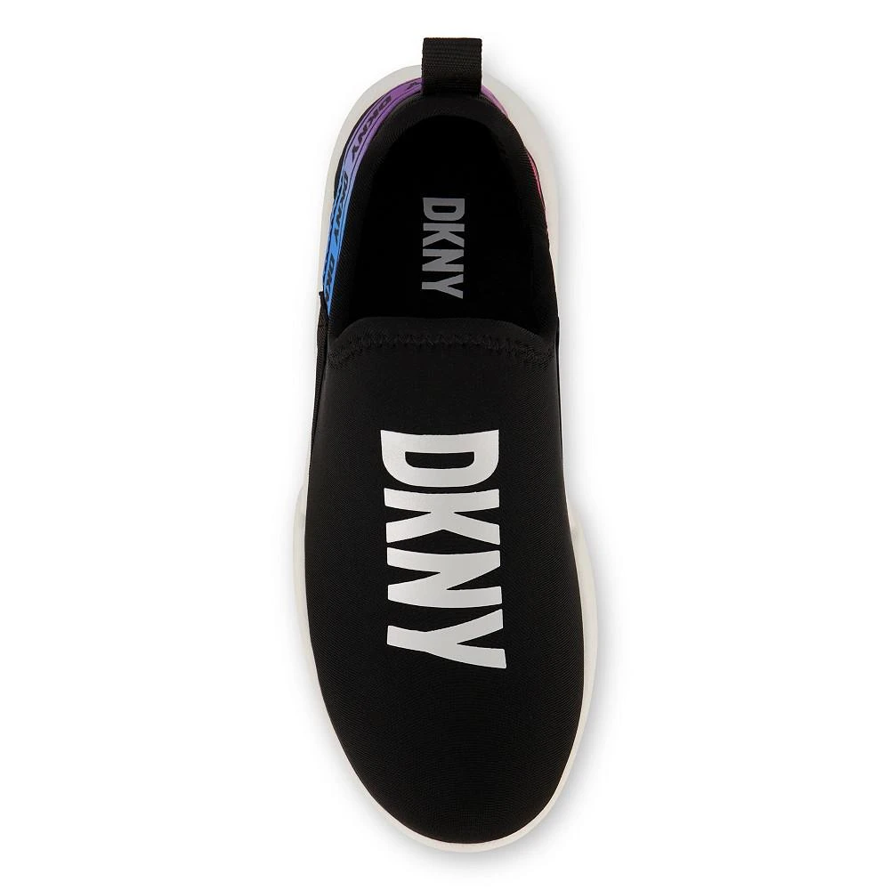 DKNY Little Girls Lightweight Slip On Ombre Logo Sneakers 4