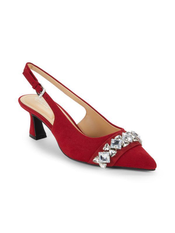 Charles David 63MM Ahava Embellished Slingback Pumps