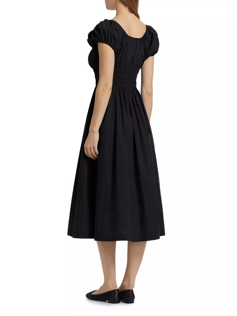 DÔEN Quinn Cotton Shirred Midi-Dress 5