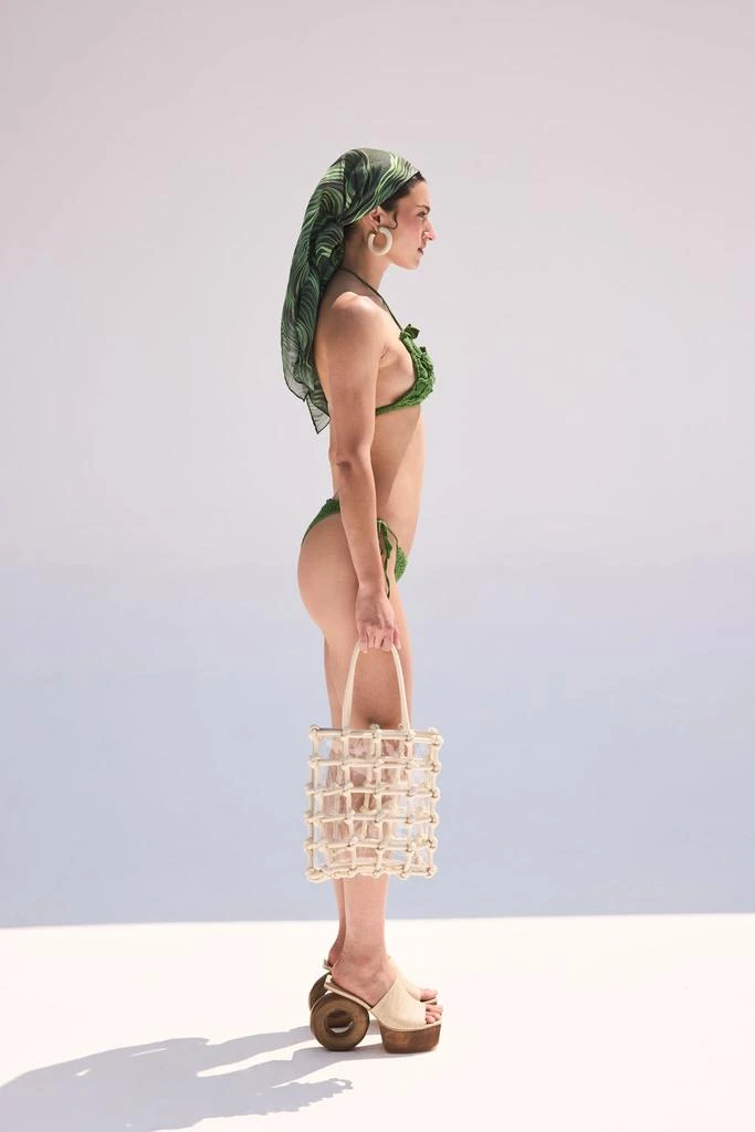 预计3周后发货 Cult Gaia Bas De Bikini En Crochet Eshe - Basilic 3