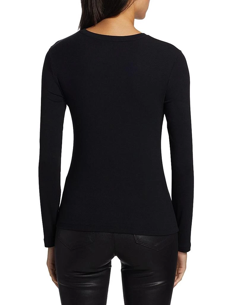 L'Agence Tess Rib-Knit Crewneck T-Shirt 5