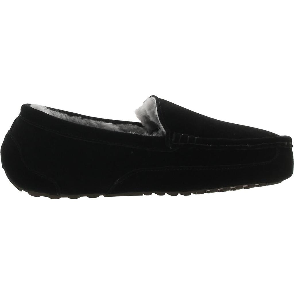 Fireside by Dearfoams Mens Leather Australian Shearling Lined Moccasin Slippers