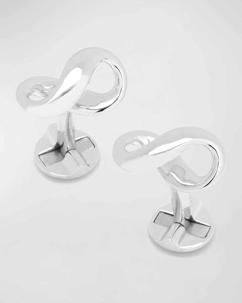 Cufflinks Inc. Men's Sterling Silver Infinity Cufflinks 1
