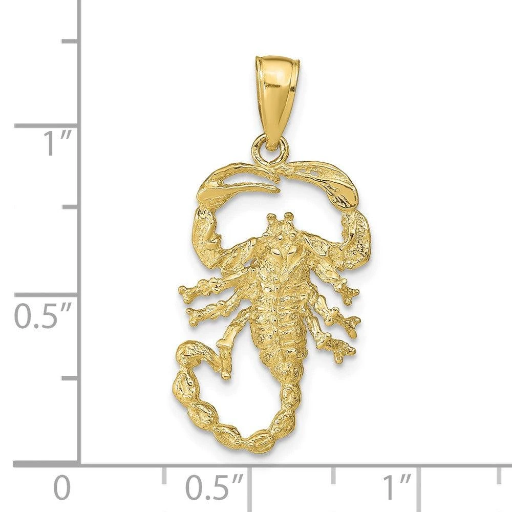 Diamond2Deal 10k Yellow Gold Scorpion Charm 4