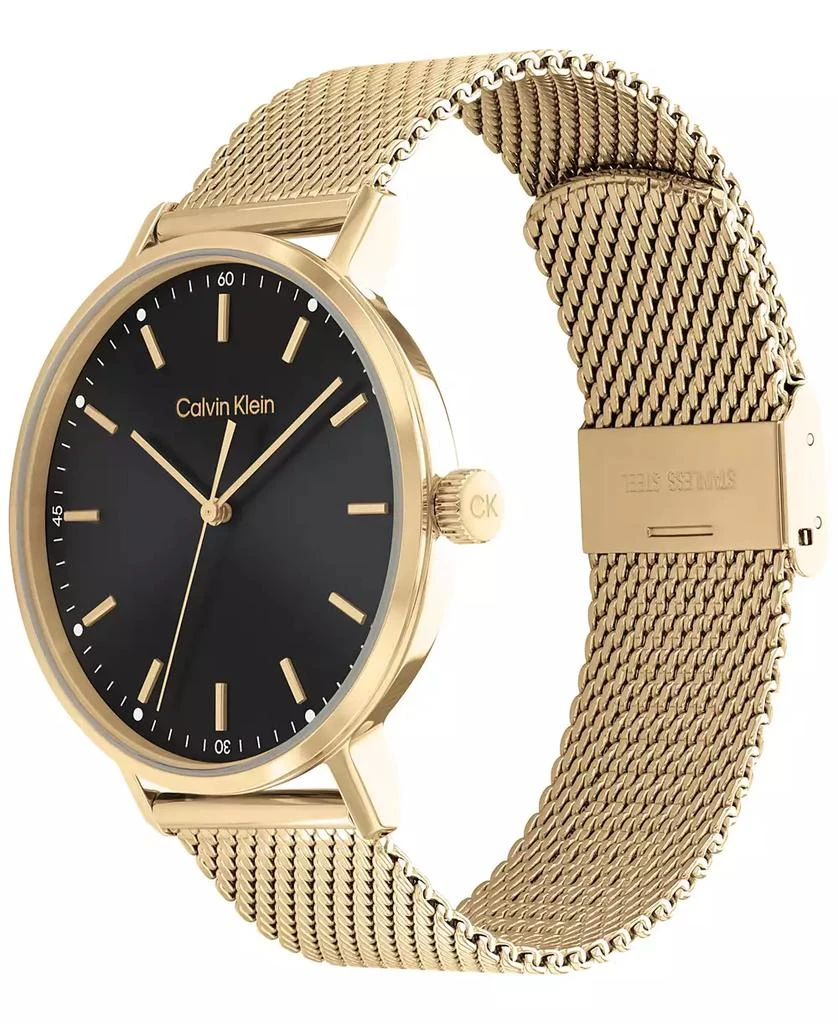 Calvin Klein Gold-Tone Mesh Bracelet Watch 42mm 2
