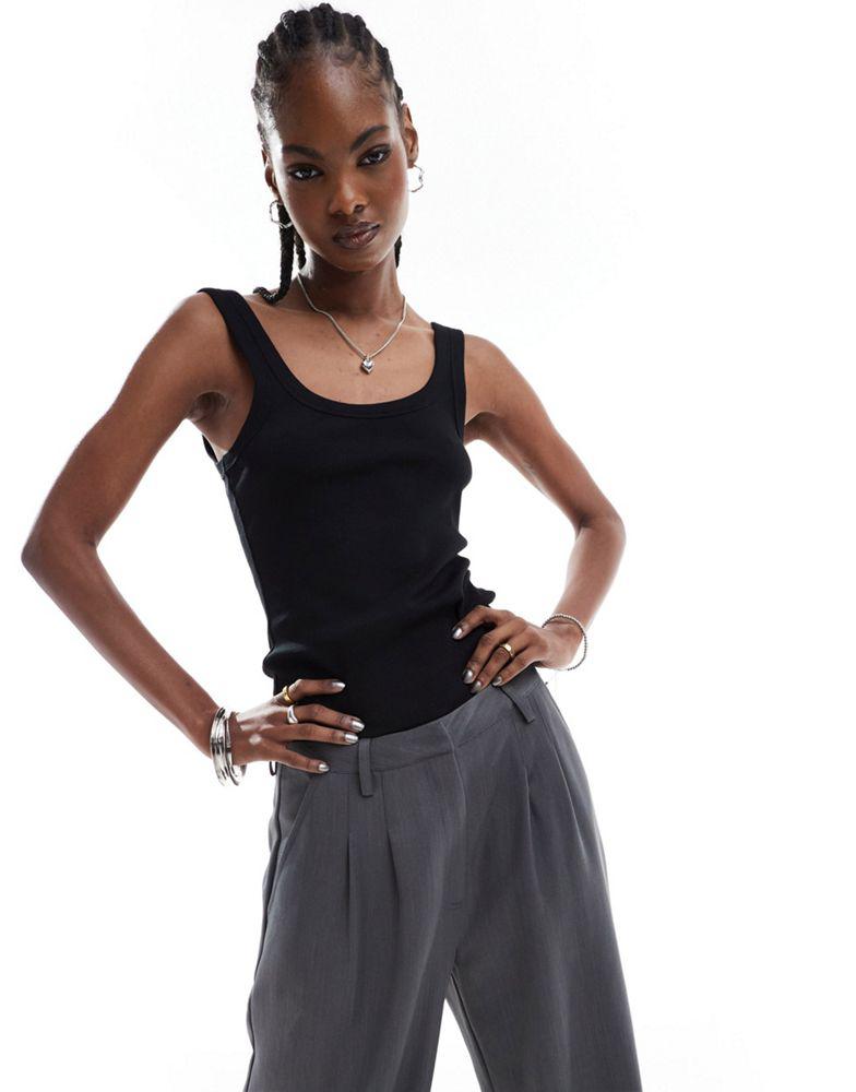 Ribbed vest top discount