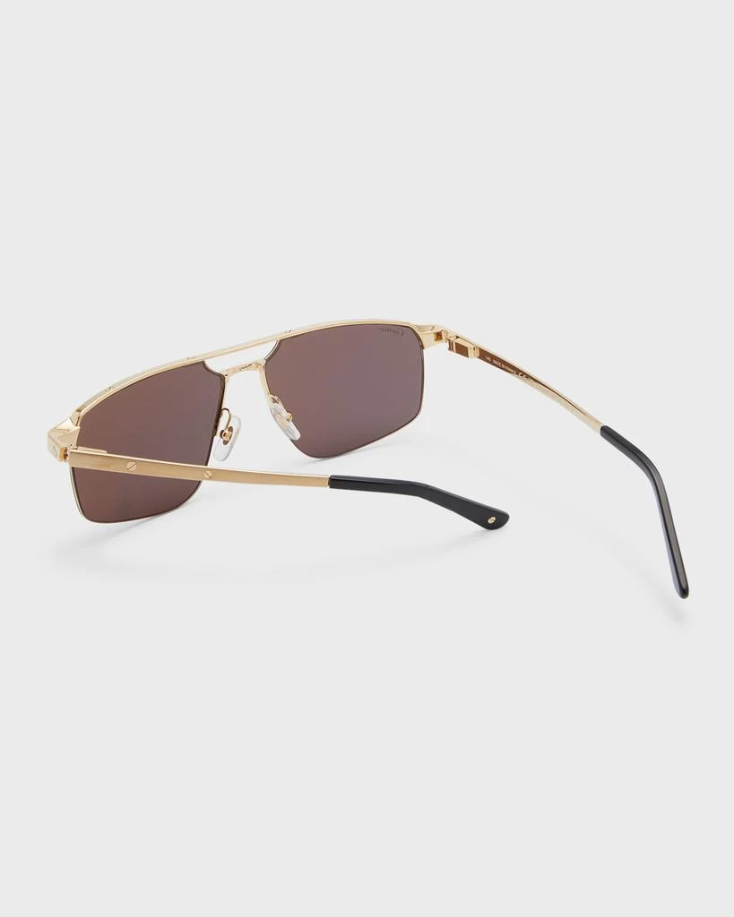 Cartier Men's Square Rimless Metal Sunglasses 3