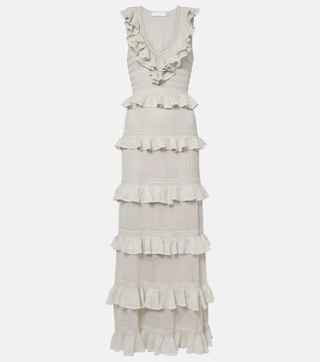 Zimmermann Crush Frilled knitted maxi dress 1