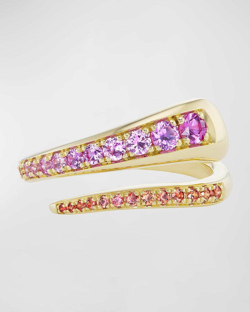 Emily P. Wheeler Wrap Ring in 18K Yellow Gold and Pink Sapphires