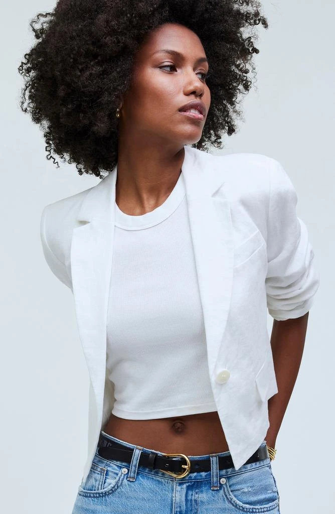 Madewell Crop Linen Blazer 4