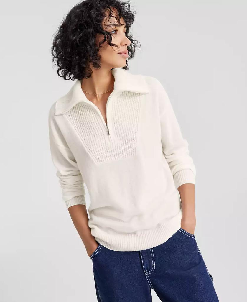 Charter Club 100% Cashmere Women's Quarter-Zip Sweater, Created for Macy's