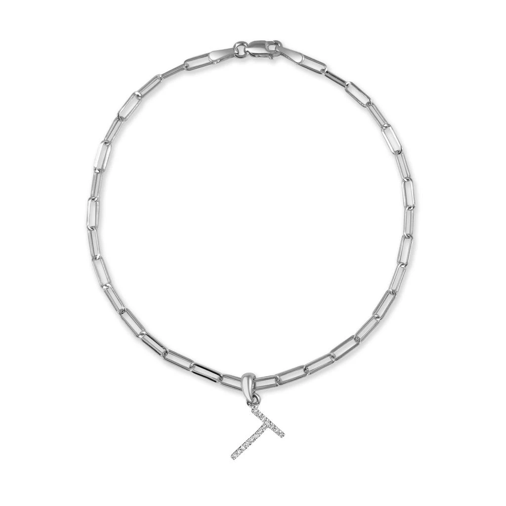 Sabrina Designs 14k White Gold & Diamond Initial Link Bracelet 28