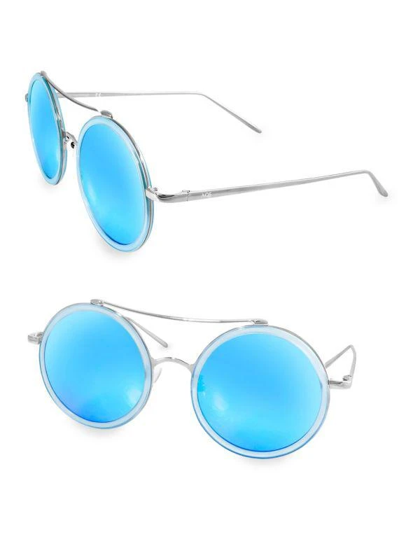 AQS XO 50MM Round Sunglasses 1