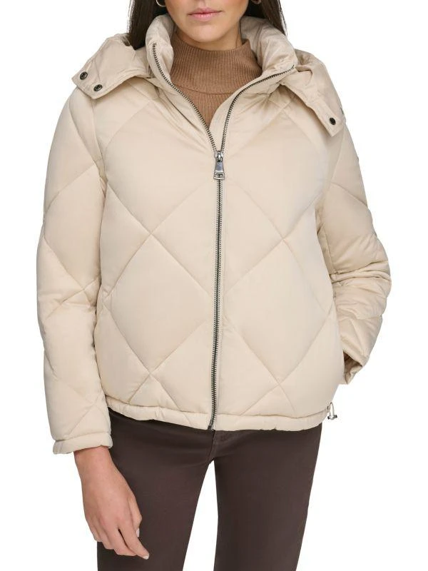 Calvin Klein Hooded Satin Puffer Jacket 3