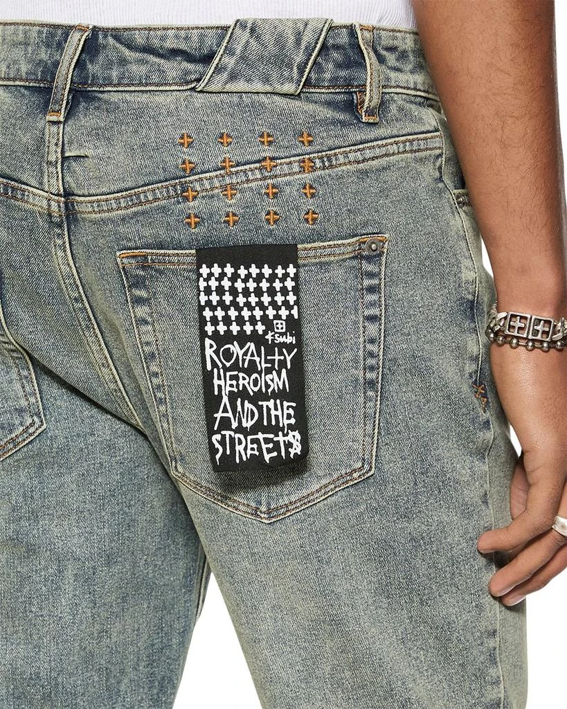 Ksubi Chitch Stage Dive Caged Slim Fit Jeans in Denim 5