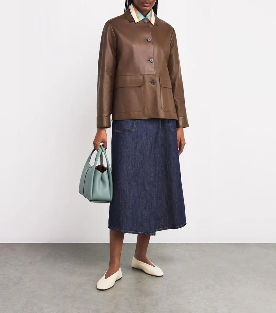 Weekend Max Mara Nappa Leather Shirt Jacket 2