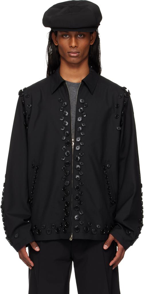 TAKAHIROMIYASHITA TheSoloist. Black Zip Up Brit Jacket